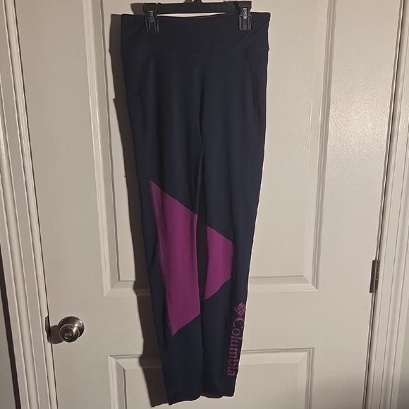 Columbia Pants - Columbia Navy and Magenta Active Leggings
